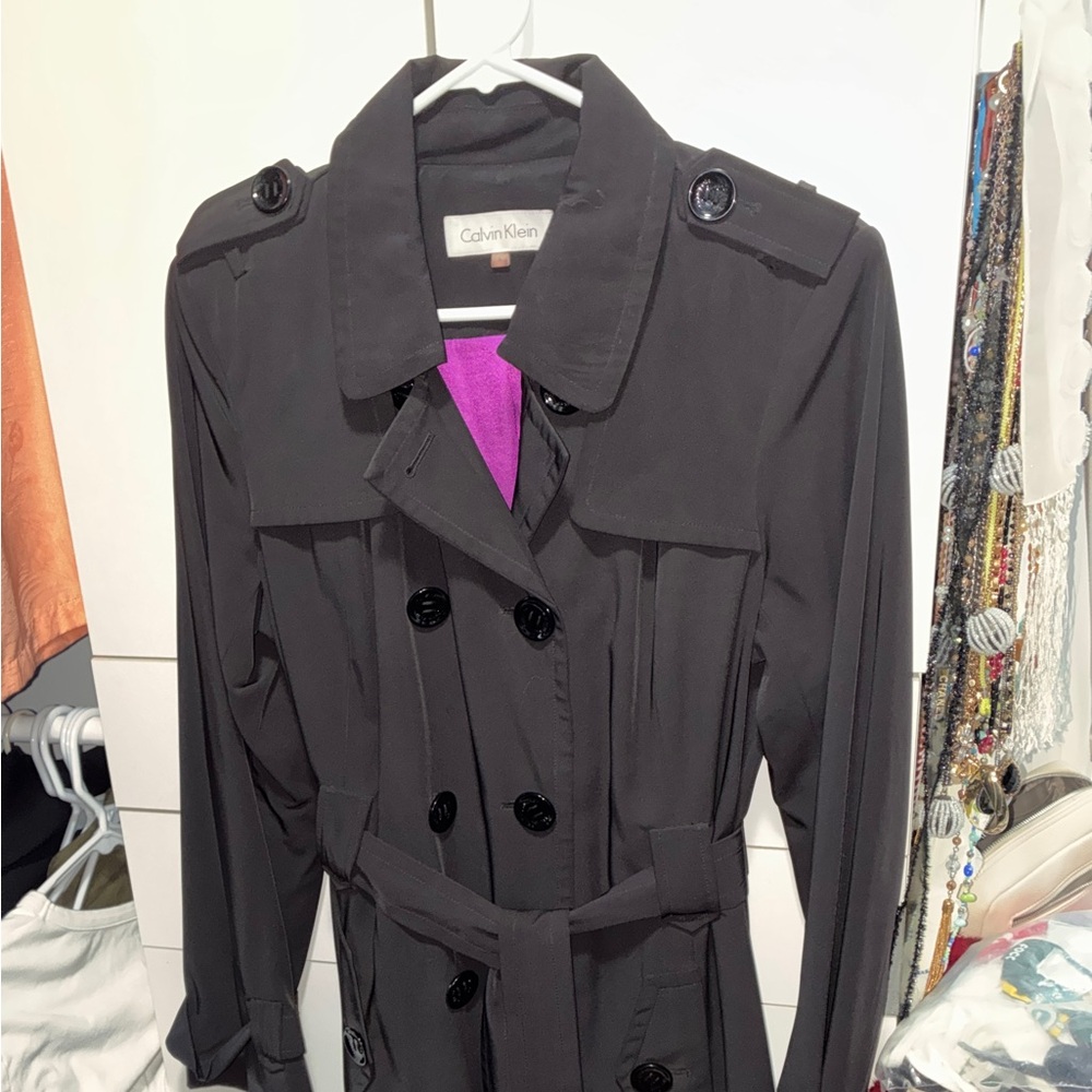 Calvin Klein Women's Black Trench Coat